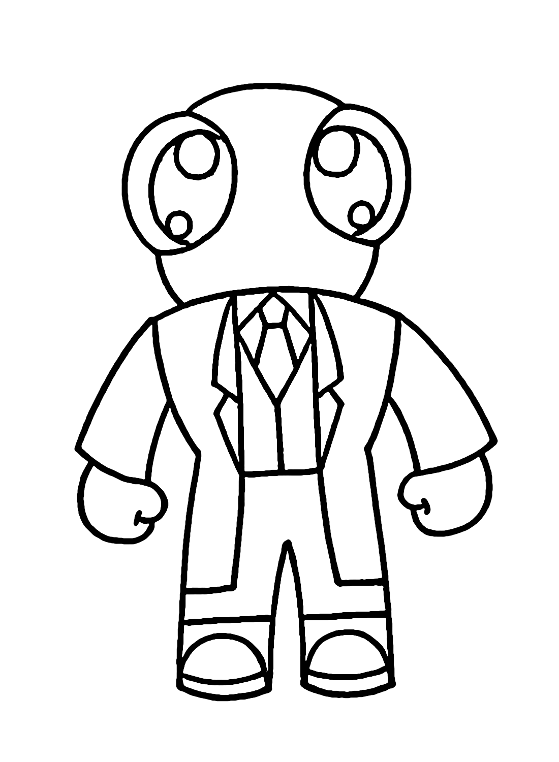 Blue Running with Knife Rainbow Friends Roblox Coloring Page in 2023