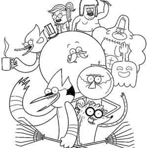 regular show coloring pages benson