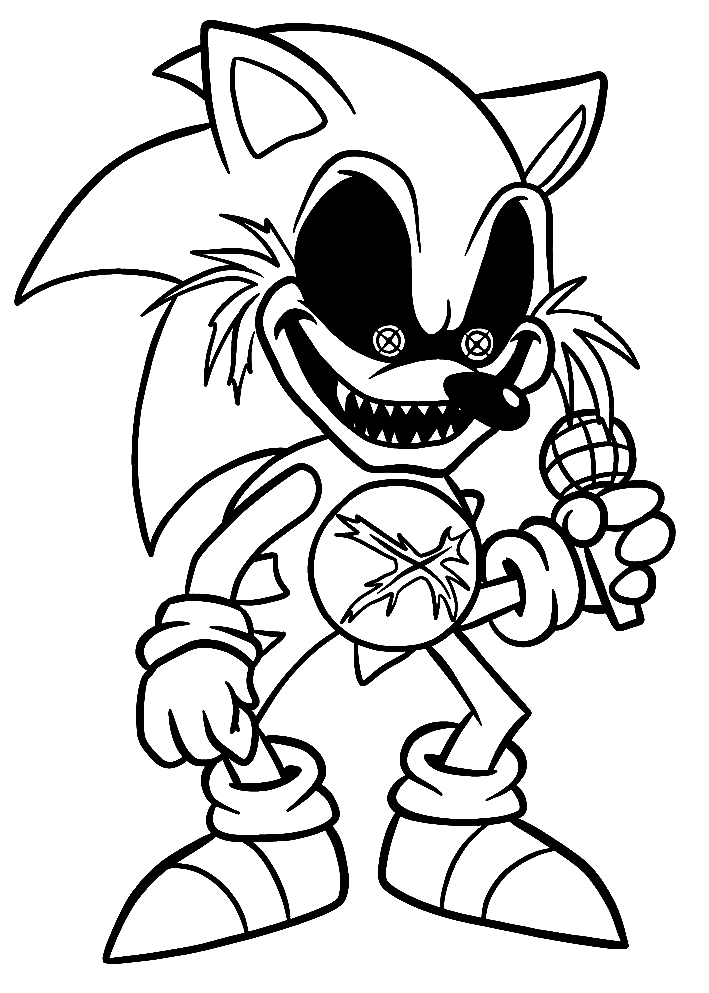 Sonic Exe Tails Coloring Pages.  Free coloring pictures, Coloring pages,  Sonic