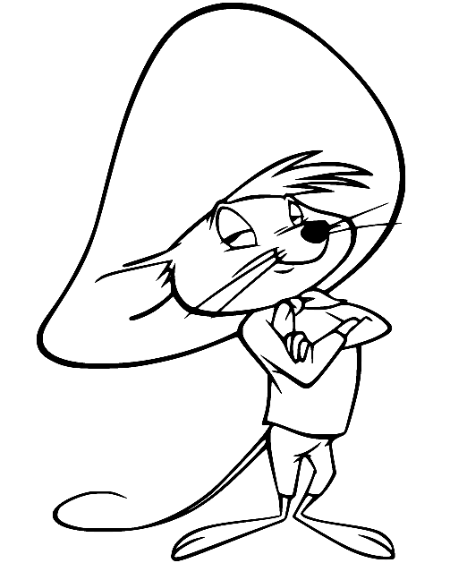 Speedy Gonzales color page - cartoon coloring - Coloring pages for kids