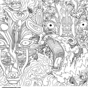 Simple Adult Coloring Pages in a Printable PDF Format