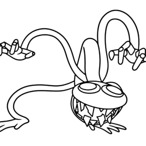 Purple Rainbow Friends Coloring Pages