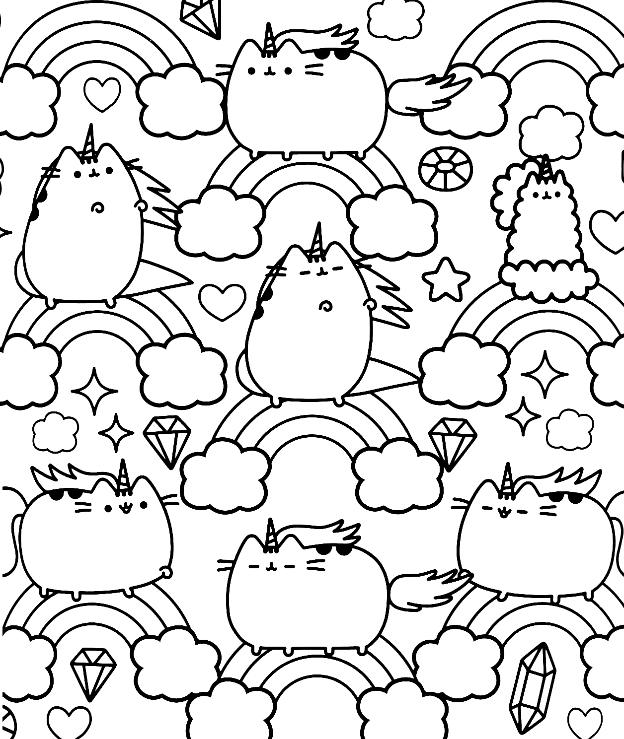 Gund Pusheen 18 Sticker Sheet