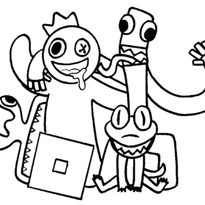 Orange Standing Rainbow Friends Roblox Coloring Page in 2023  Coloring  pages, Dinosaur coloring pages, Coloring pages for kids