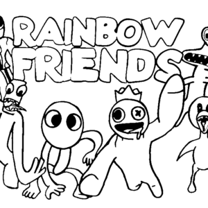 Red Rainbow Friends Roblox Coloring Page  Pikachu coloring page, Drawings  of friends, Coloring pages for kids