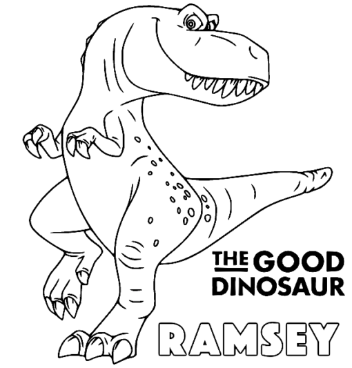 The Good Dinosaur Coloring Pages Printable for Free Download