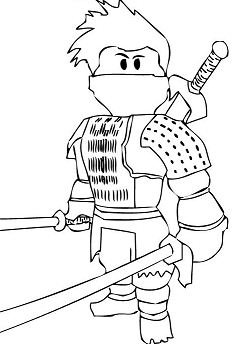 Noob from Roblox Coloring Pages - Get Coloring Pages