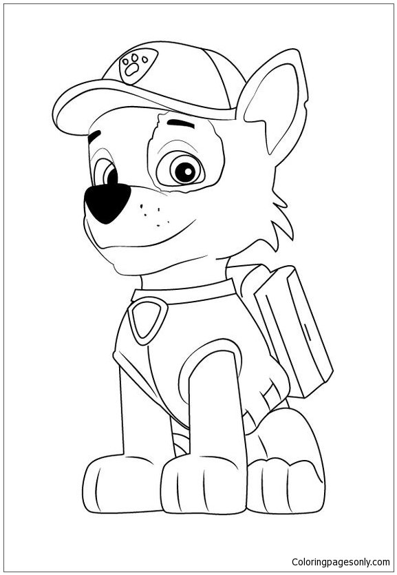 Paw Patrol Coloring Pages Rocky