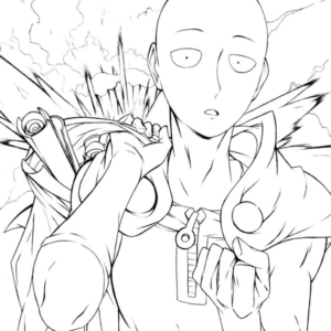 saitama, anime, colors, holy, full body, manga, 8 k