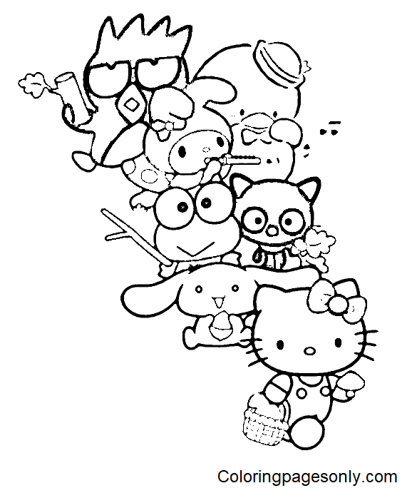 Sanrio Characters Coloring Pages Printable for Free Download