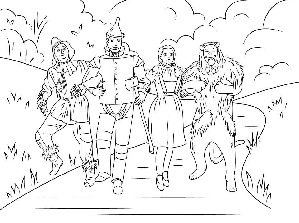 toto wizard of oz coloring page