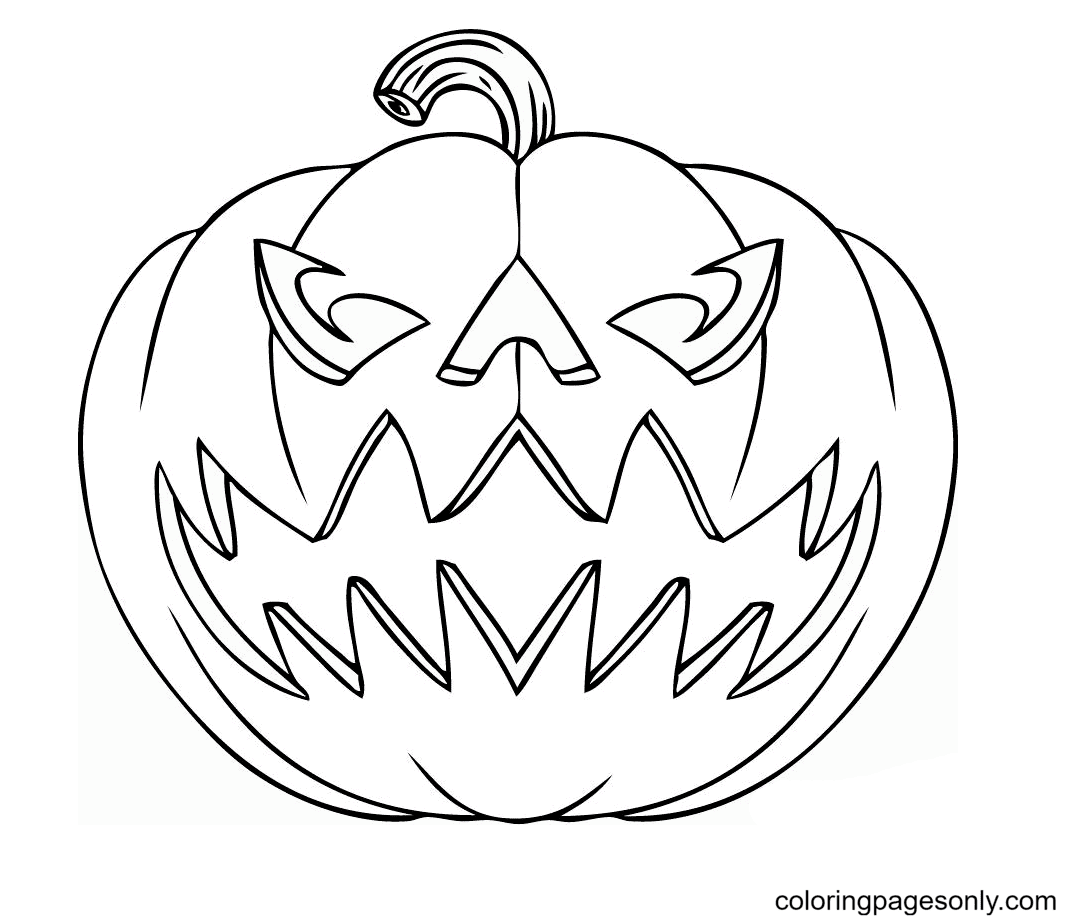 Halloween Jack-o'-Lantern coloring page