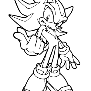 Shadow the Hedgehog Coloring Pages Printable for Free Download