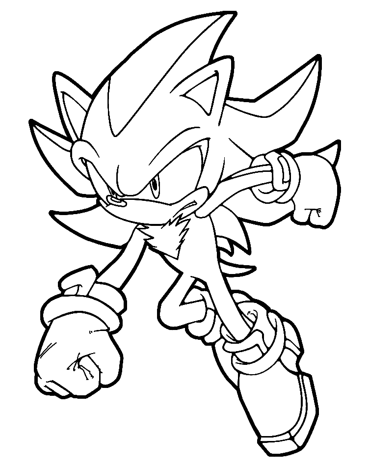 Shadow Sonic para colorir e imprimir