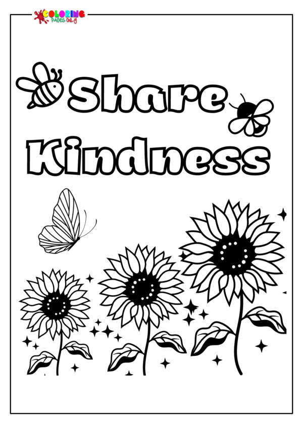 Free Kindness Coloring Pages Printable for Free Download