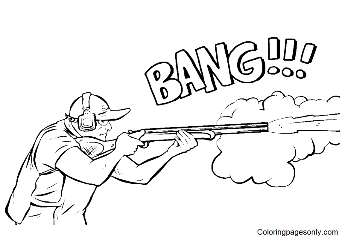 Shooting Sports Coloring Pages Printable for Free Download