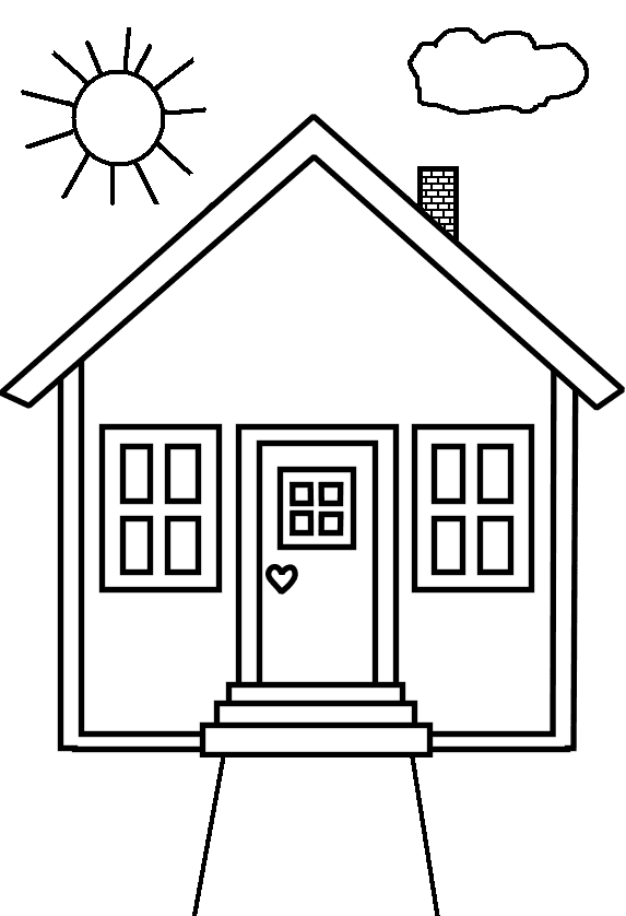 Desenhos de Casas para colorir e Imprimir - Pintar Grátis Online