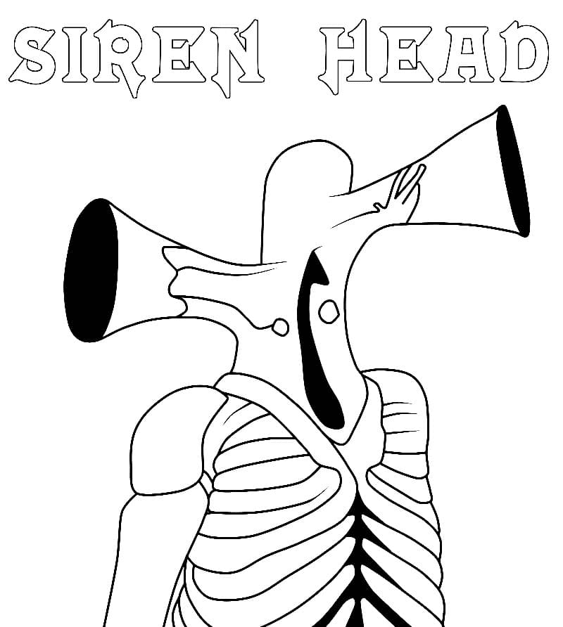 Siren Head coloring page