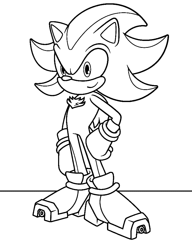 Shadow the Hedgehog Coloring Pages