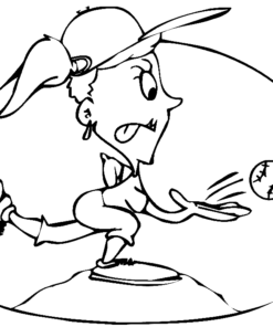 17+ Softball Coloring Pages