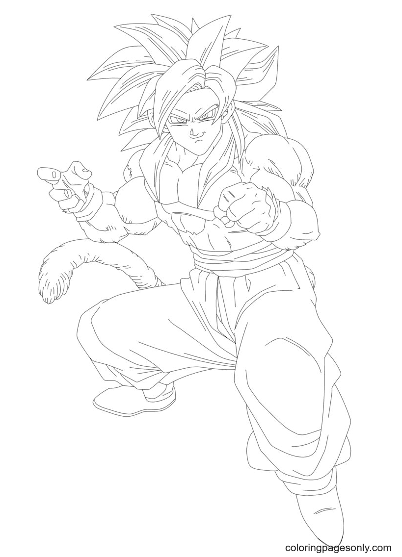 Goku Super Saiyan 5 Coloring Pages