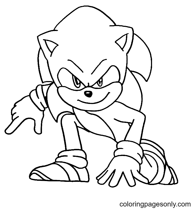 Power Of Sonic Coloring Page - Free Printable Coloring Pages for Kids