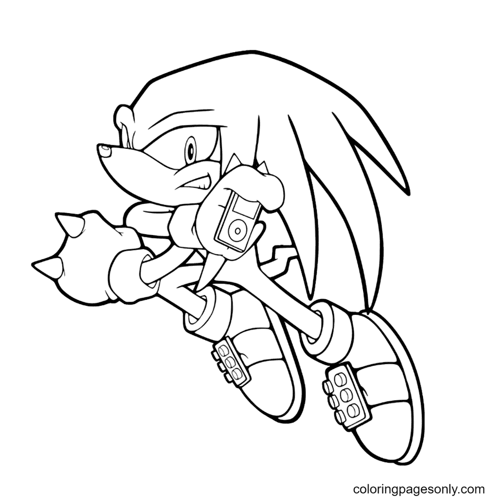 Coloring page - Knuckles