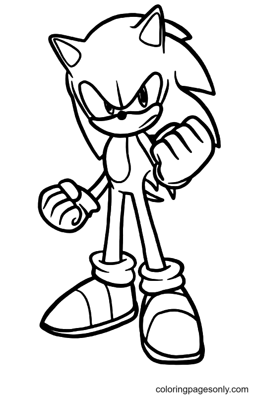 Sonic the Hedgehog from Sonic the Hedgehog 2 coloring page