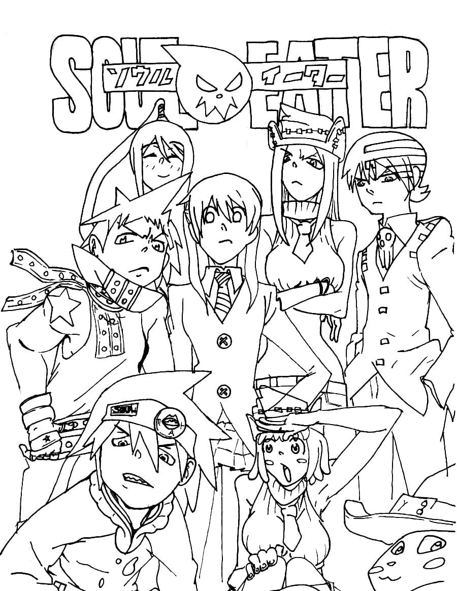 Soul Eater Colouring Book : For adults and for kids More then 50  high-quality Illustrations.Soul Eater Colouring Book, Soul Eater Manga,  Anime