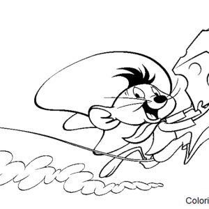 Easy Speedy Gonzales Coloring Page - ColoringAll