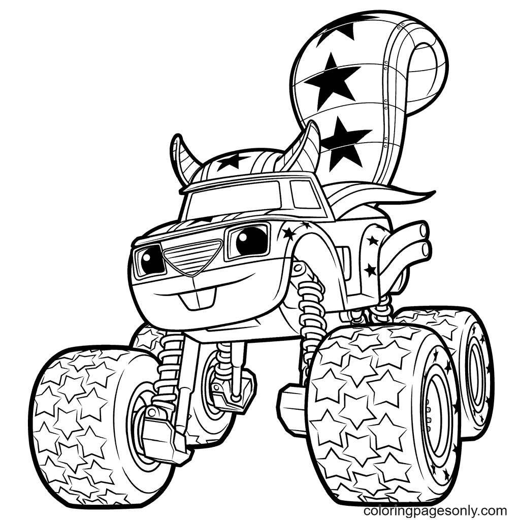 Monster Truck Coloring Pages Printable for Free Download