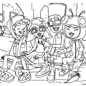 Coloring page Subway Surfers 9  Subway surfers, Small drawings, Drawings