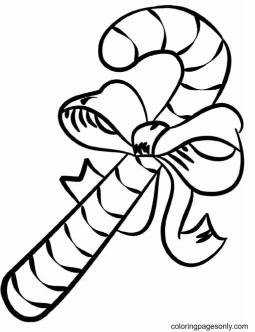 Christmas Candy Cane Coloring Pages Printable for Free Download