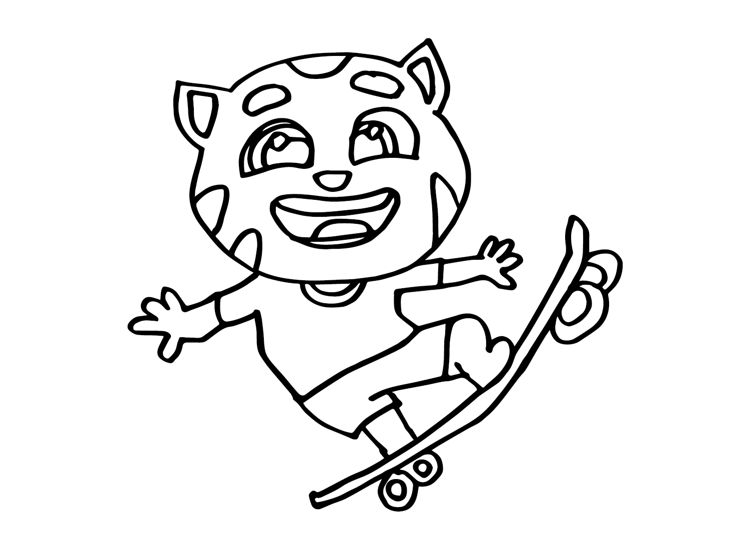 Talking Tom Coloring Pages Printable for Free Download