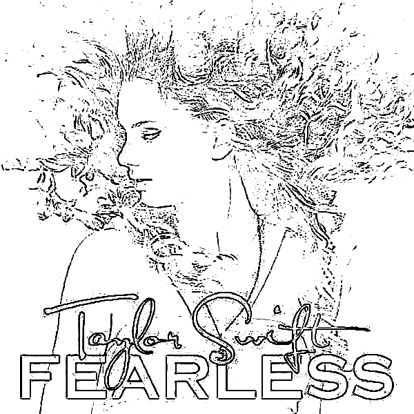 Taylor Swift Coloring Page Free Printable Sheet