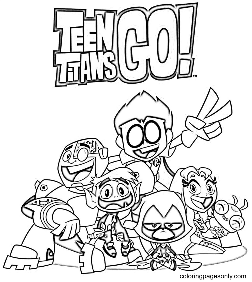 teen titan coloring pages