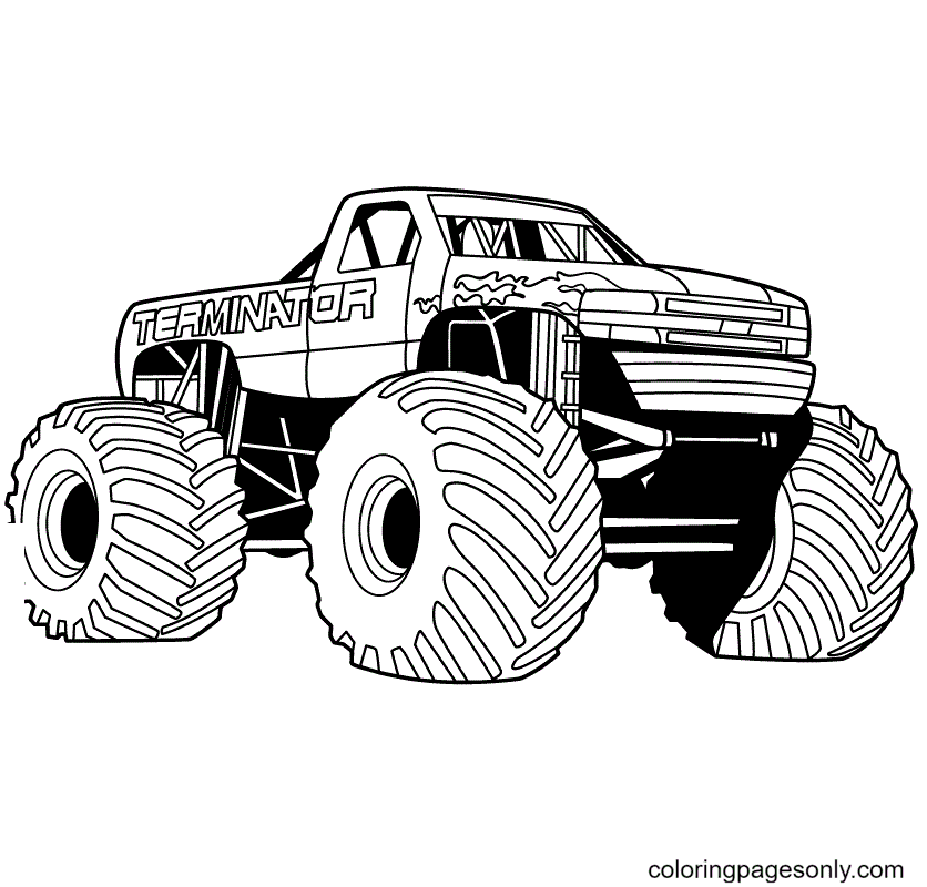 Cartoon monster truck nature 70s' Sticker