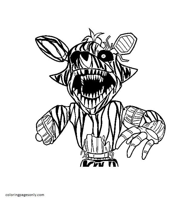 Withered Bonnie FNAF  Fnaf coloring pages, Dog coloring book