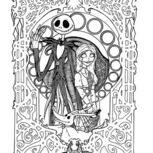 Nightmare Before Christmas Coloring Pages Printable for Free Download