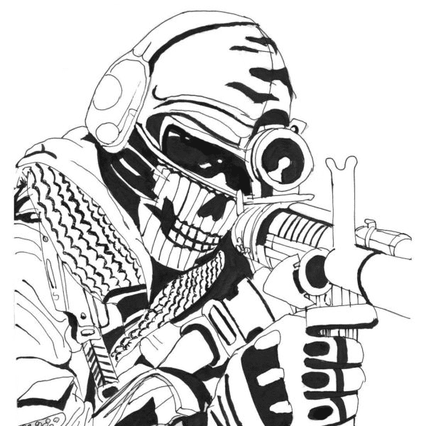 Call Of Duty Ghost Coloring Pages