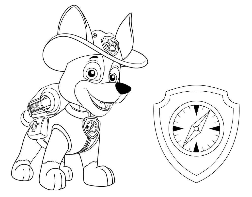 Tracker Paw Patrol Coloring Pages Printable for Free Download