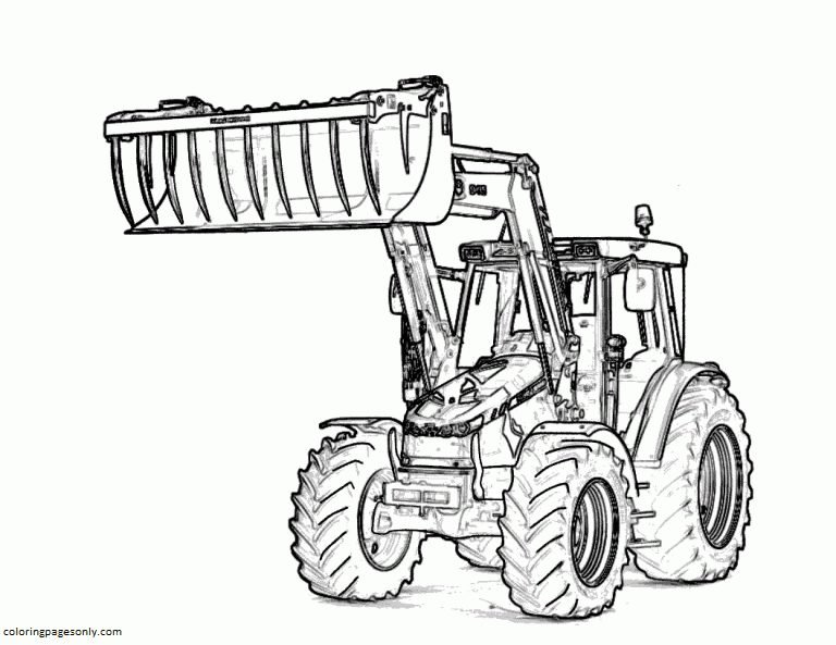 Tractor coloring pages, Tractors, Coloring pages for kids