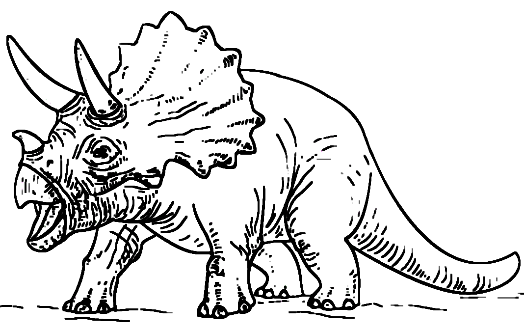 Triceratops Coloring Pages Printable for Free Download