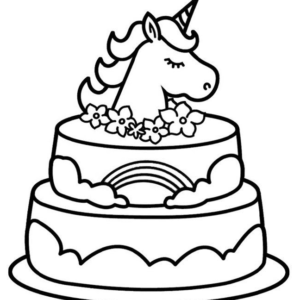 Unicorn Birthday coloring page | Free Printable Coloring Pages