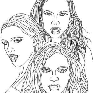 Vampire Diaries Coloring Pages  Vampire drawings, Vampire diaries