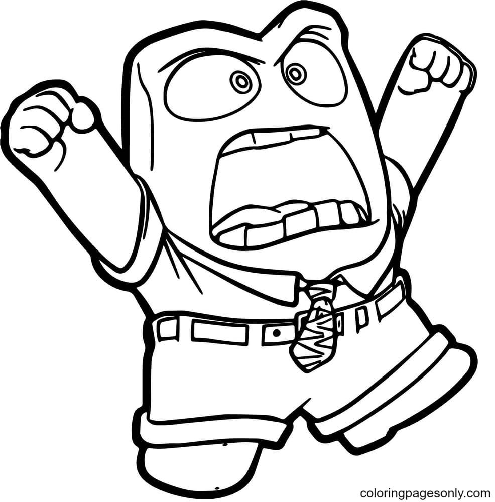 Angry Face Coloring Pages Printable for Free Download