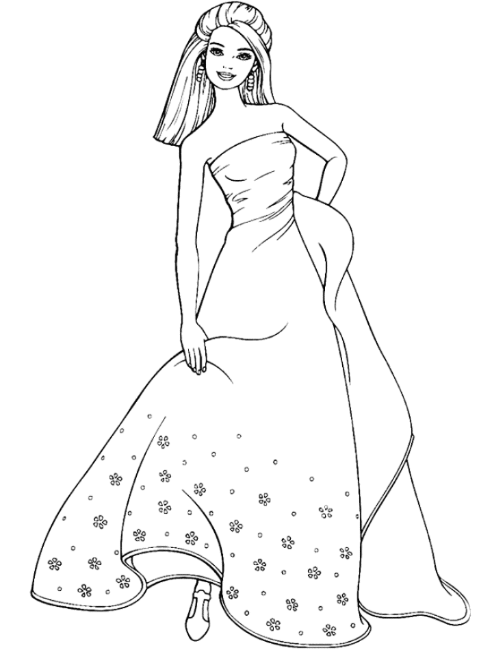 barbie and ken wedding coloring pages