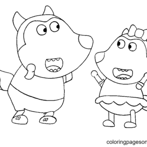 Wolfoo and Friends learn to Stay Healthy Coloring Pages - Free Printable  Coloring Pages