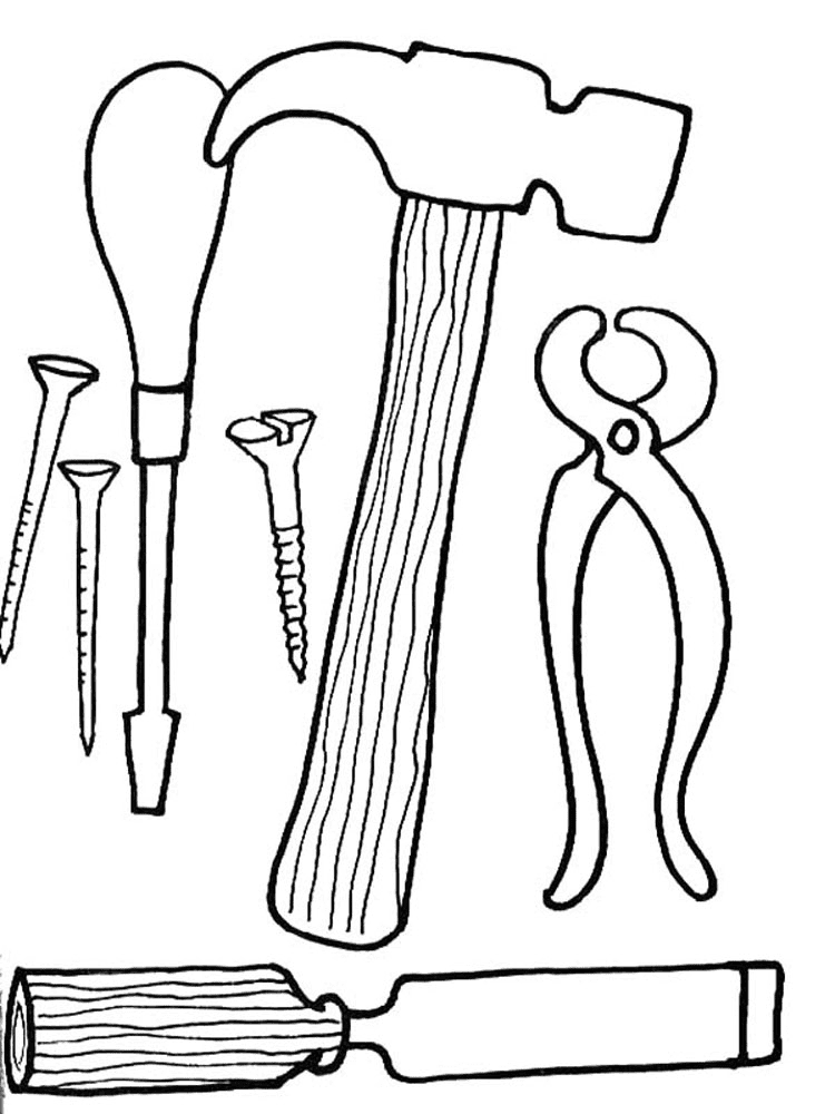 Construction Tools Coloring Pages 