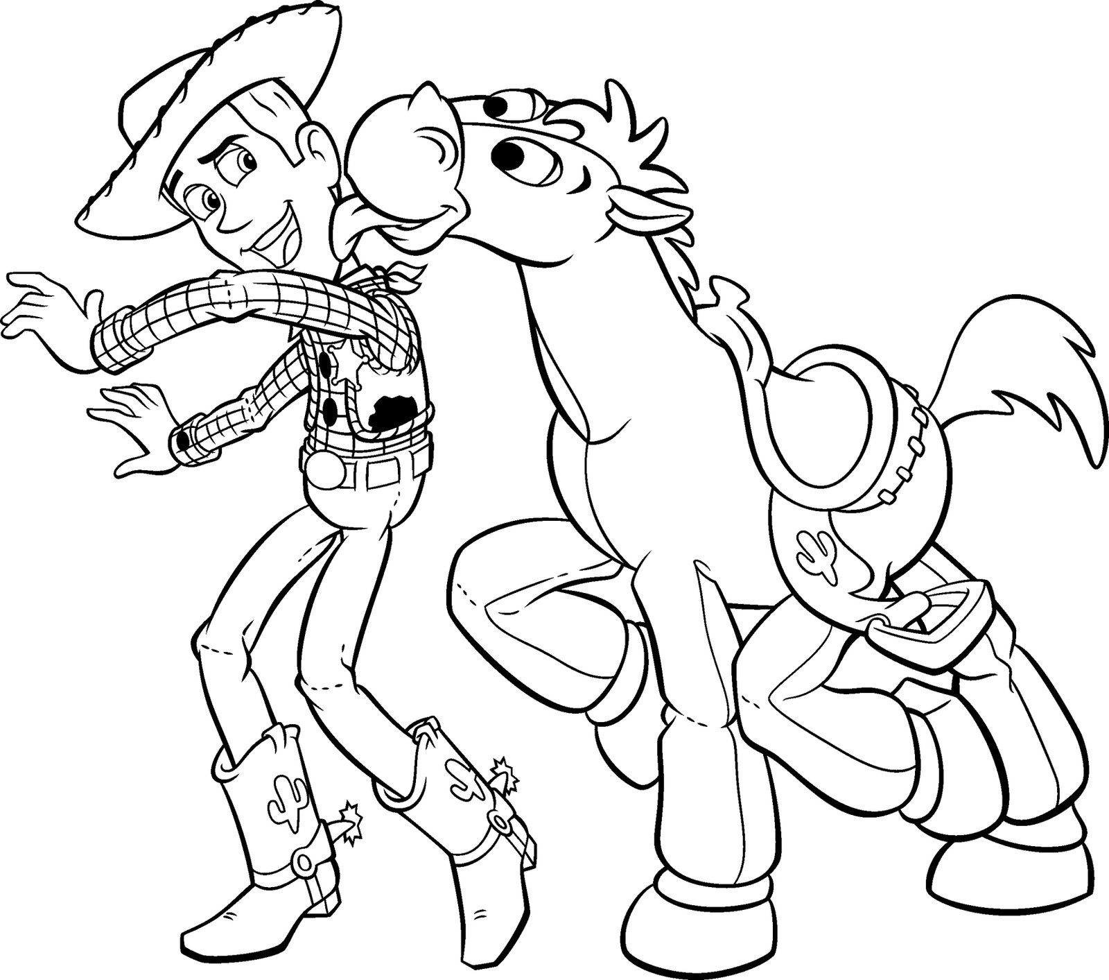 toy story coloring page woody